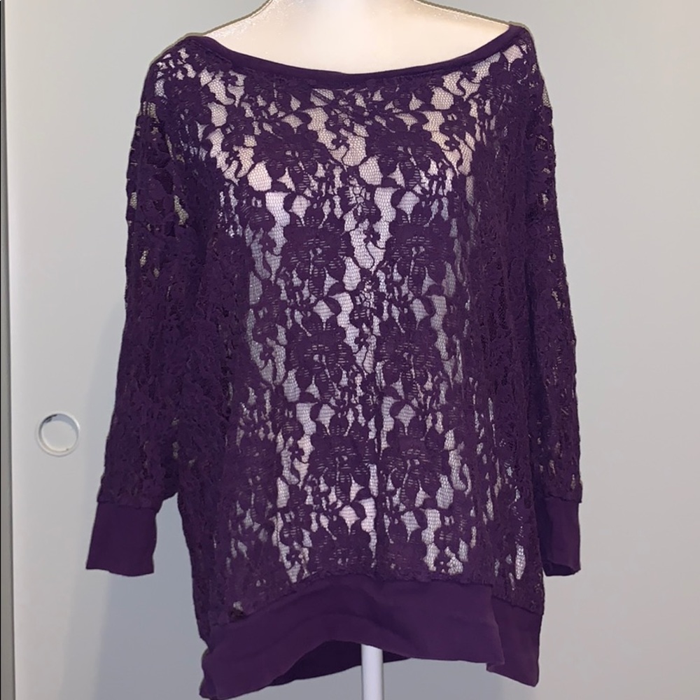 Torrid 3x Purple Lace Top